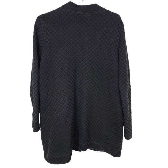 COS Womens S Black Textured Knit Longline Button Front Cardigan Sweater Pockets - Picture 9 of 9